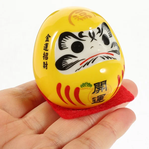 Dharma Eggs Daruma Figurine Japanese Decor Ceramic Traditional Sculpture Statue for Car Ceramics Figurines Buddhism 2