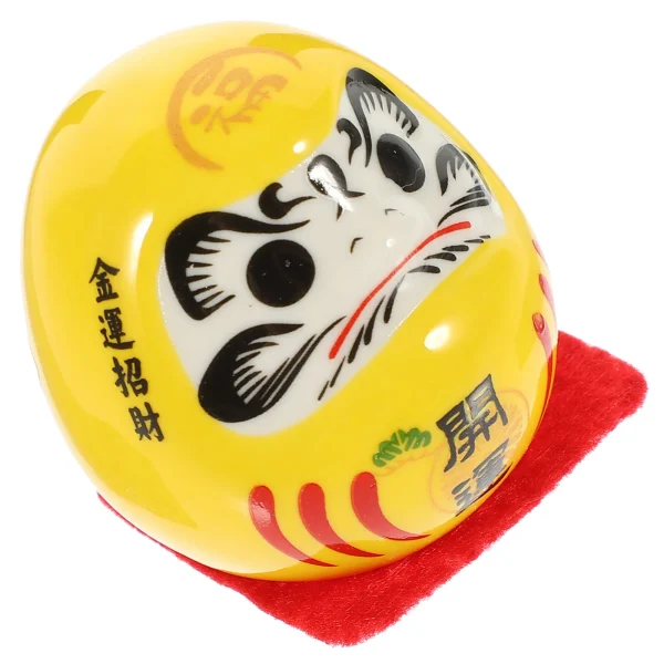 Dharma Eggs Daruma Figurine Japanese Decor Ceramic Traditional Sculpture Statue for Car Ceramics Figurines Buddhism 3