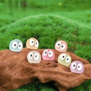 Luminous Briquettes Elfs Black Ball Sprite Duck Figurine Home Decor Glowing Miniature Fairy Garden Decoration Accessories 1