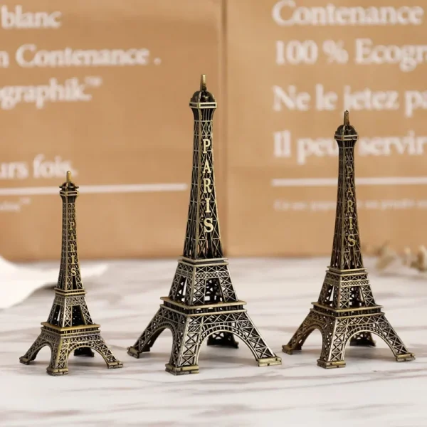 Bronze Paris Eiffel Tower Metal Crafts Home Decoration Accessories Figurine Statue Model Souvenir Home Interior Design 1