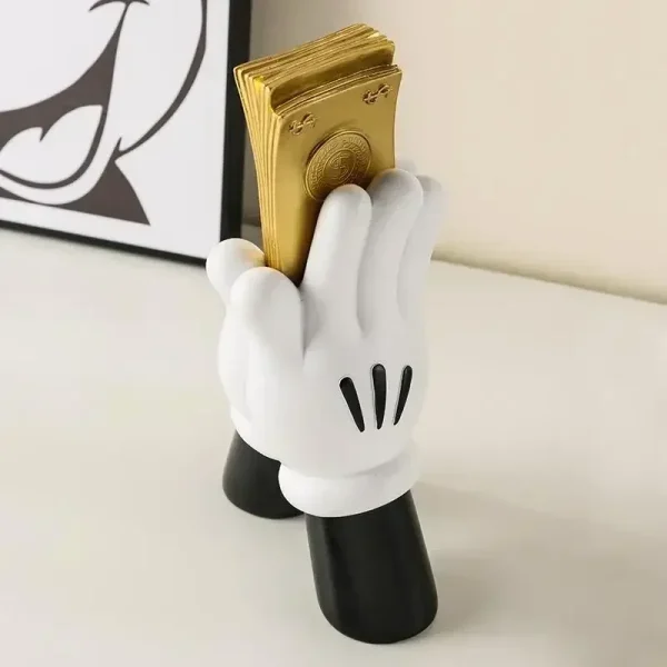Aesthetic Cartoon Hand Figure Resin Money Statue Figurine Modern Designer Sculpture Luxury Livingroom Decoration Room Accessory 6
