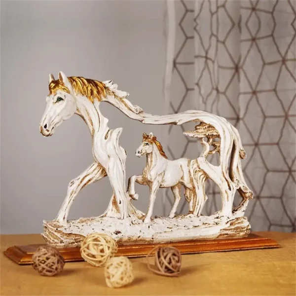Horse Sculpture Resin Indian Galloping Horse Statue Home Decoration Desktop Decoration Animal Figurines 1