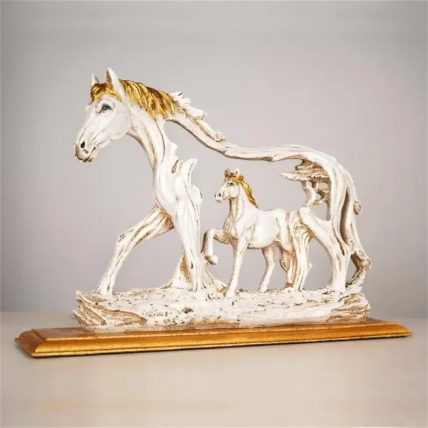 Horse Sculpture Resin Indian Galloping Horse Statue Home Decoration Desktop Decoration Animal Figurines 2