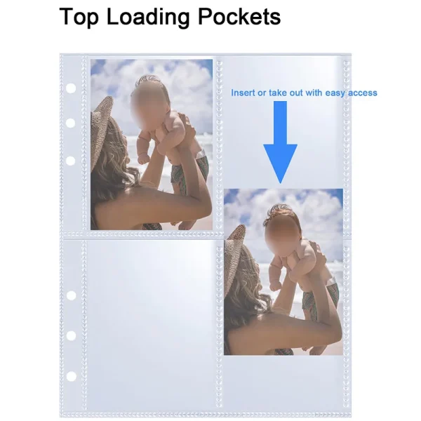 25pcs Page(4 Grids) Photo Card A5-Binder Kpop Photo Albums Idol Cards Loose-leaf Collect Book Binder Binder Photocard Holder 6