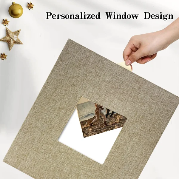 1 linen 4x6-600 pocket photo album with horizontal and vertical pockets, suitable for Valentine's Day gifts with mother's photos 2
