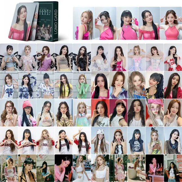 KPOP 55cards/set (G) I-DLE Album Card I FEEL Album GIDLE Ye Shuhua MINNIE Printed Photo Card LOMO Card Gift For Girls Collection 4