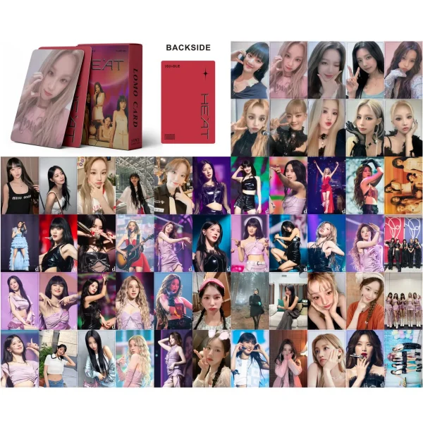 KPOP 55cards/set (G) I-DLE Album Card I FEEL Album GIDLE Ye Shuhua MINNIE Printed Photo Card LOMO Card Gift For Girls Collection 5