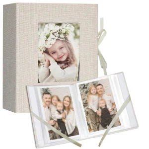 1pcs 4x6 small photo album capable of holding 100 photos mini baby album linen cover gift wedding family album 1
