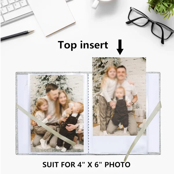 1pcs 4x6 small photo album capable of holding 100 photos mini baby album linen cover gift wedding family album 5