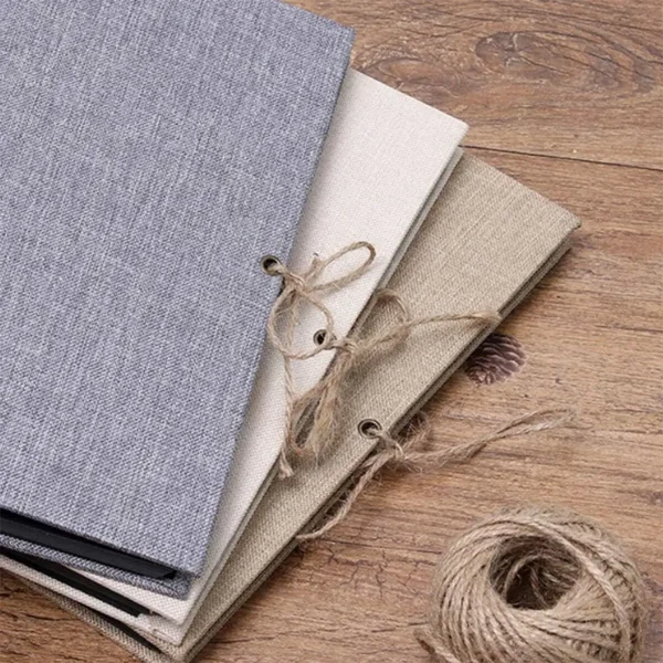 1 deluxe scrapbook album with pages to add -30/60 black inner pages, linen cover, including sticker pens - ideal for Valentine's 6