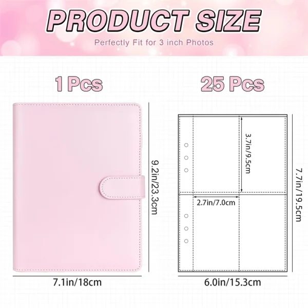 25pcs Page(4 Grids) Photo Card A5-Binder Kpop Photo Albums Idol Cards Loose-leaf Collect Book Binder Binder Photocard Holder 5