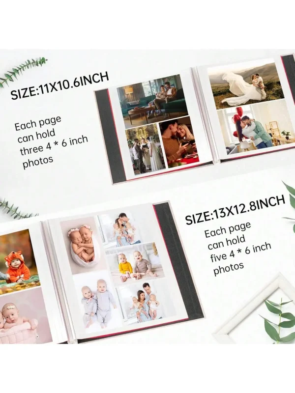 Photo Album Self Adhesive 11x10.6  Scrapbook 40 Pages Linen Cover DIY Photo Album with A Metallic Pen and DIY Accessories 6
