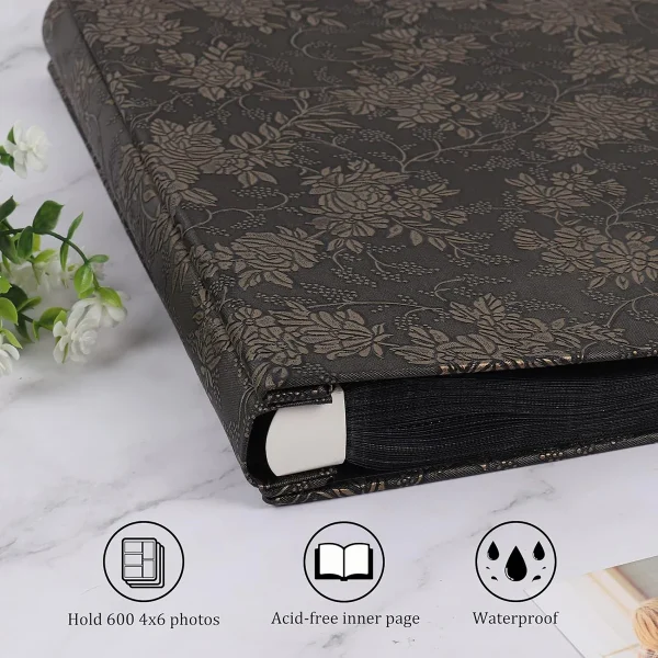 arge album with 600 4x6 photos, 5 pockets per page, memo album, adventure book, travel record, couple's birthday gift 3