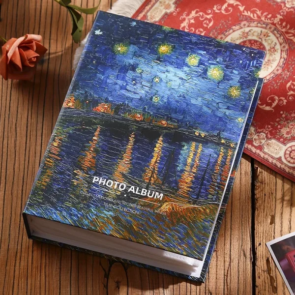6 Inch Insert Oil Painting Large Capacity Family Photo Album Album Book Couple's Memorial Album 200 Photos Baby Growth Album 1
