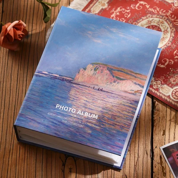 6 Inch Insert Oil Painting Large Capacity Family Photo Album Album Book Couple's Memorial Album 200 Photos Baby Growth Album 3