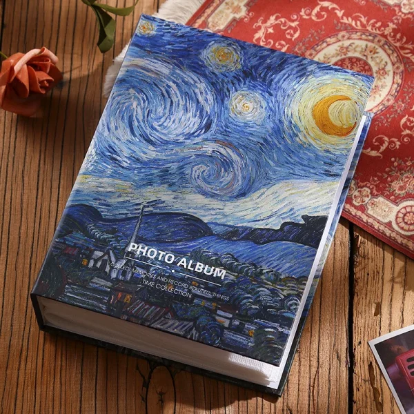 6 Inch Insert Oil Painting Large Capacity Family Photo Album Album Book Couple's Memorial Album 200 Photos Baby Growth Album 6