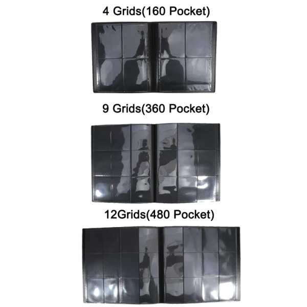 Collectible Card Binder Album 160/360/480 Card Holder 4/9/12 Grids Card Binder Album Large-capacity Card Binder Notebook 4