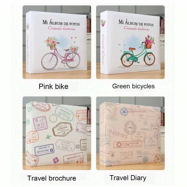 1 6-inch 200 page insert travel album, perfect for weddings, anniversaries, graduation ceremonies, Christmas, Thanksgiving, baby 6