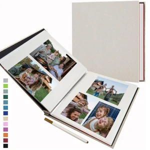 1pc Linen Photo Album Self Adhesive Scrapbook Album for 2x3 4x6 5x7 8x10 Pictures DIY Photo Book Birthday Gifts for Women Mom 1