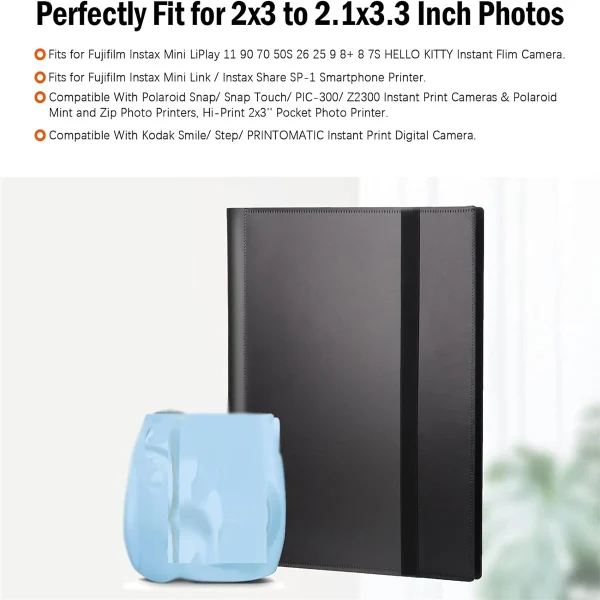 432 Pockets Photo Album for Fujifilm Mini Camera Polaroid Camera for Fujifilm Mini 11 90 70 9 8+ 8 LiPlay Instant Camera 3