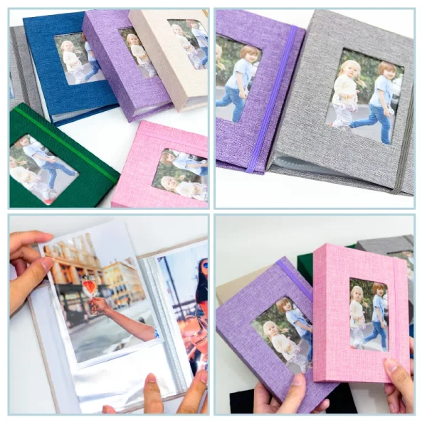 Album Insert Album Standard 6-inch, acid-free album with 52 vintage album with front window, wedding and family photo storage. 6