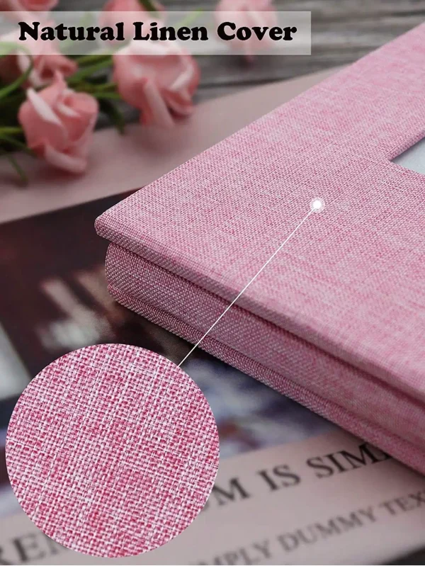Baby photo album self-adhesive memory book 4x6 clip book set with clean hand print, and metal pen suitable for for boys girls 3