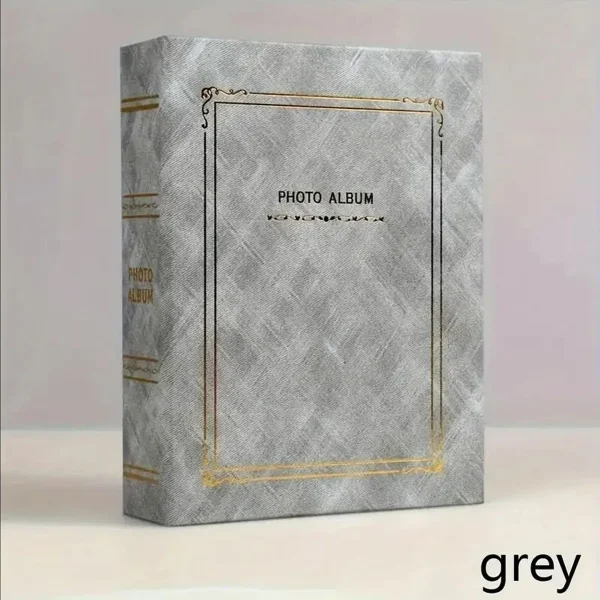 Vintage Style Photo Album with Transparent Pages – 4x6 Inch, 200 Photo Capacity, Elegant Wedding, Birthday & Christmas Gift – El 2