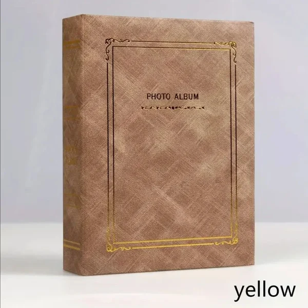 Vintage Style Photo Album with Transparent Pages – 4x6 Inch, 200 Photo Capacity, Elegant Wedding, Birthday & Christmas Gift – El 3