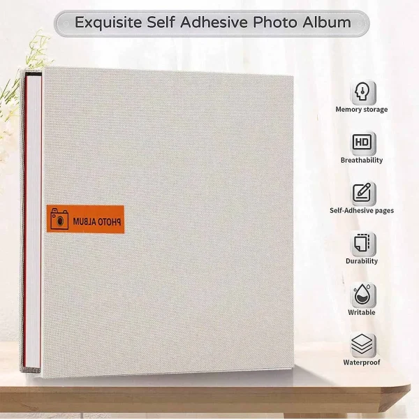 Large size photo album self-adhesive 4x6 5x7 8x10 scrapbook album DIY album gift for mom family baby and wedding album 2