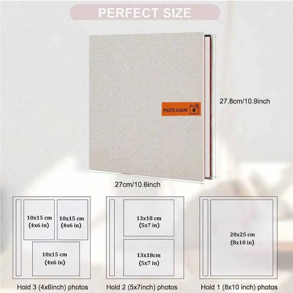 Large size photo album self-adhesive 4x6 5x7 8x10 scrapbook album DIY album gift for mom family baby and wedding album 3