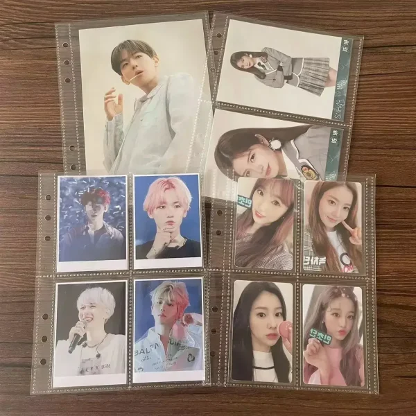 1-4 Grids Multi-Pockets Photo Card Binder Inner Pages A5 Kpop Photocards Sleeves Photo Album Page Protector Cards Sleeve Sheets  4