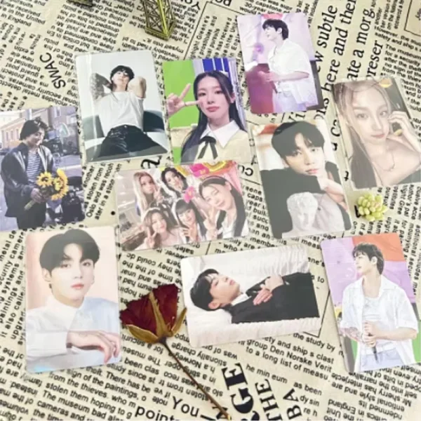 50pcs Korea Card Sleeves Clear Acid Free CPP HARD Photocard Holographic Protector Film Album Binder Photo Popcorn Card 4