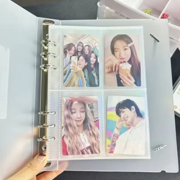 50pcs Korea Card Sleeves Clear Acid Free CPP HARD Photocard Holographic Protector Film Album Binder Photo Popcorn Card 5