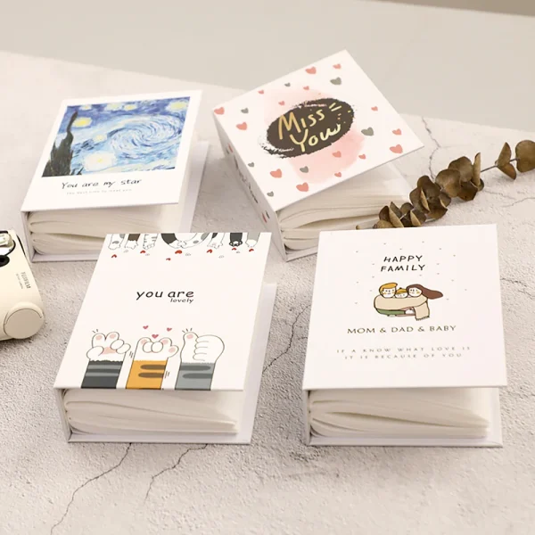 6-inch 100 Pockets Plastic Album Memorial Book Insert Recall Cute Good Time Family Photo Collection Book DIY Photocard 1