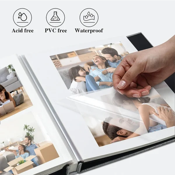 Solid Color Large Photo Album Self Adhesive Bookshelf Albums 20 Sheets/40 Pages Baby Family Anniversary Wedding Photo Storage 3