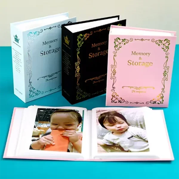 100 Pictures Pockets Gilded Photo Album 6 Inch Inters Photos Book Case Kid Memory Gift 4