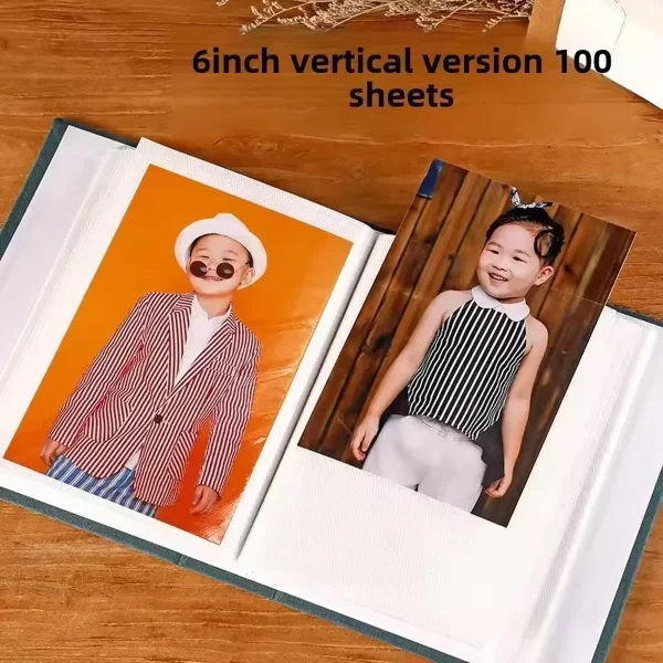 100 Pictures Pockets Gilded Photo Album 6 Inch Inters Photos Book Case Kid Memory Gift 5