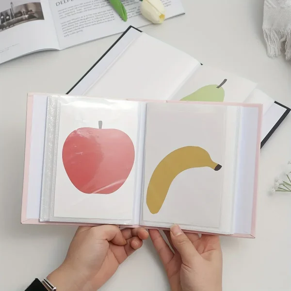 100 Pictures Pockets Gilded Photo Album 6 Inch Inters Photos Book Case Kid Memory Gift 6