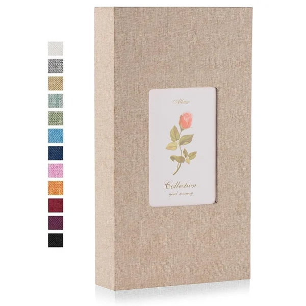 300 Pockets Linen Photo Album for 4x6 Photos Books Slip-in Picture Albums Wedding Baby Family Anniversary Photo Storage 1