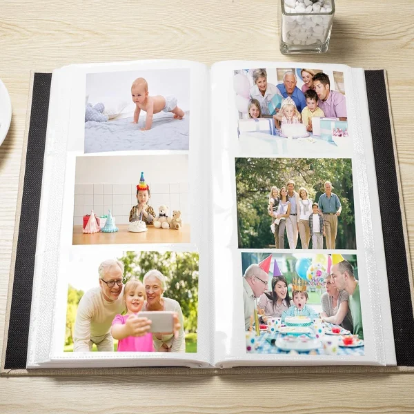 300 Pockets Linen Photo Album for 4x6 Photos Books Slip-in Picture Albums Wedding Baby Family Anniversary Photo Storage 5