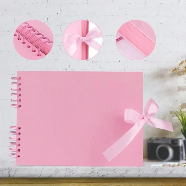 11.5 x 8.5 inch scrapbook photo album, wedding guest book anniversary memory scrapbook, wedding photo album and handmade paper D 2