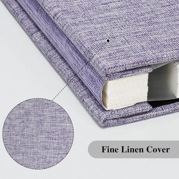 DIY linen scrapbook small photo album with self-adhesive pages, capable of holding 4x6 and 2x3 pictures, equipped with picture d 3