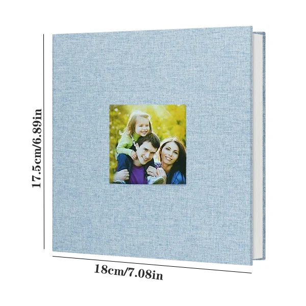 DIY linen scrapbook small photo album with self-adhesive pages, capable of holding 4x6 and 2x3 pictures, equipped with picture d 6
