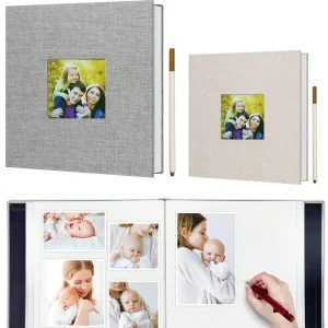 1pc DIY Linen Scrapbook Photo Album with Self-Adhesive Pages for 2x3 4x6 5x7 8x10 Pictures DIY Photo Book Family Anniversary 1