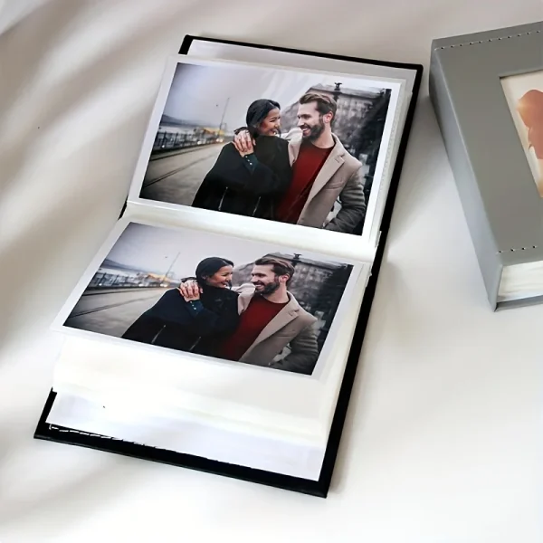 Premium Leather album - holds up to 100 4X6 "photos with front window for family, wedding and baby photos 5
