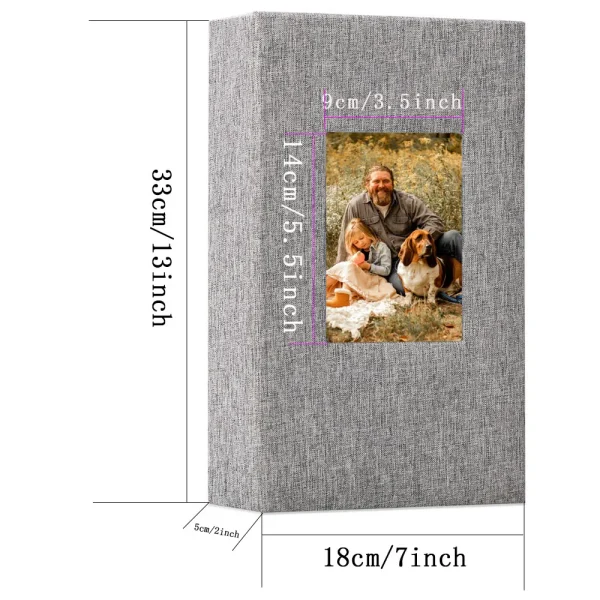 Linen Photo Album 300 Pockets for 4x6 Photos Books Slip-in Picture Albums Wedding Baby Family Anniversary Photo Storage 6