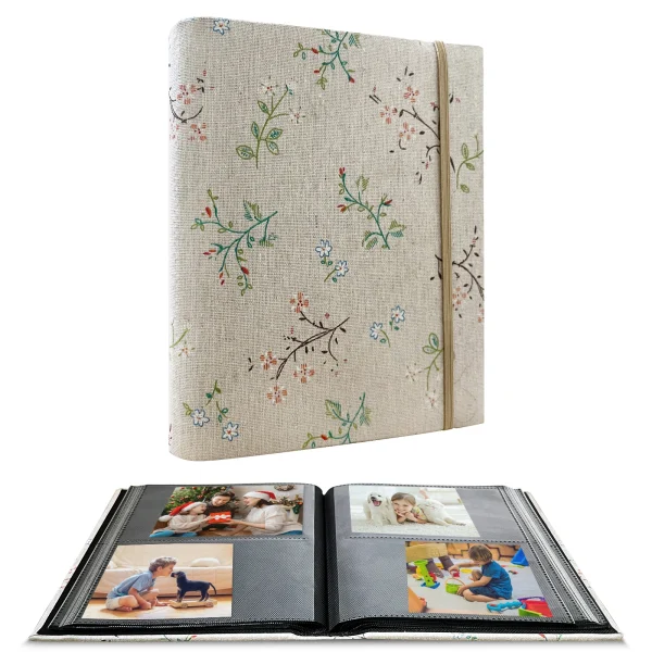 6 inch 200 Pockets Children's Family Photo Album Japanese Tethered Album DIY Scrapbook for Anniversary Memory Wedding Travelling 4