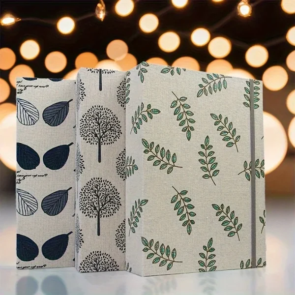 200-Pocket Rustic Linen Photo Album - Spacious Storage, Durable Plastic Cover, Charming Nature and City Patterns - Perfect for F 4