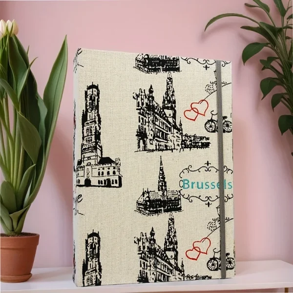 200-Pocket Rustic Linen Photo Album - Spacious Storage, Durable Plastic Cover, Charming Nature and City Patterns - Perfect for F 5