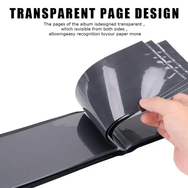 30 Pages Paper Money Collection Album Collection Pockets Loose Leaf Sheet Creative Money Banknote Protective Bag for Collector 2